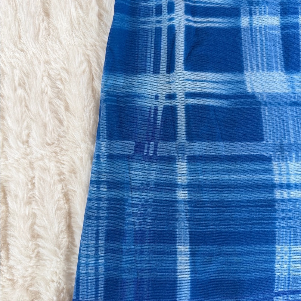 Y2K Cosabella Mesh Plaid Slip Dress - Picture 9 of 17